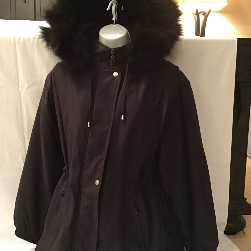 Black Bromley Sport Thermalite Parka Style Coat